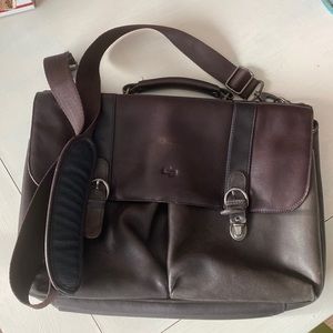 Cj solo leather laptop case carry on